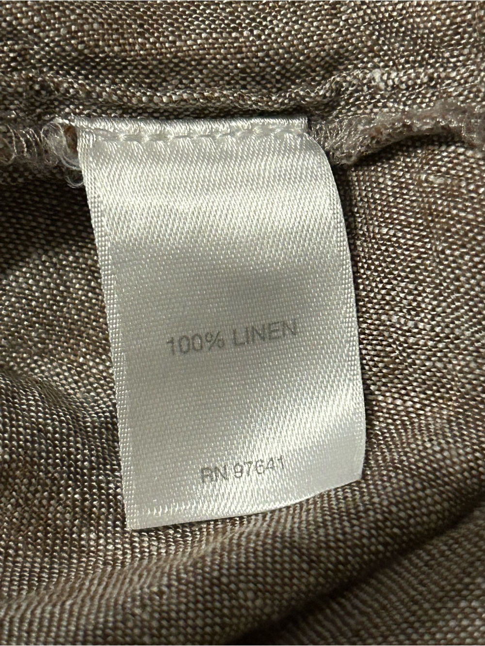 J Jill Lightweight Brown Linen Button-Up Shirt - Picture 7 of 9